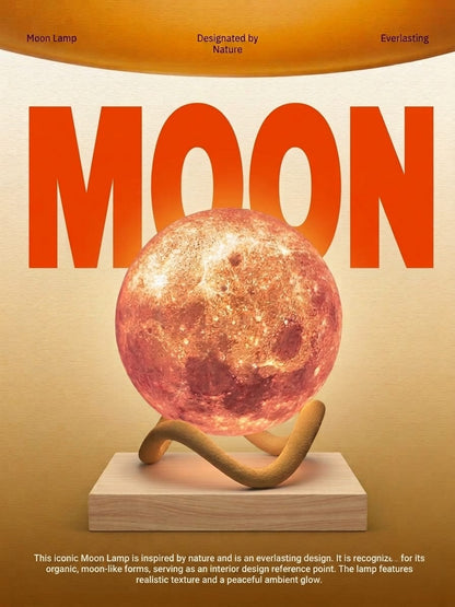 3D Printed Moon Lamp
