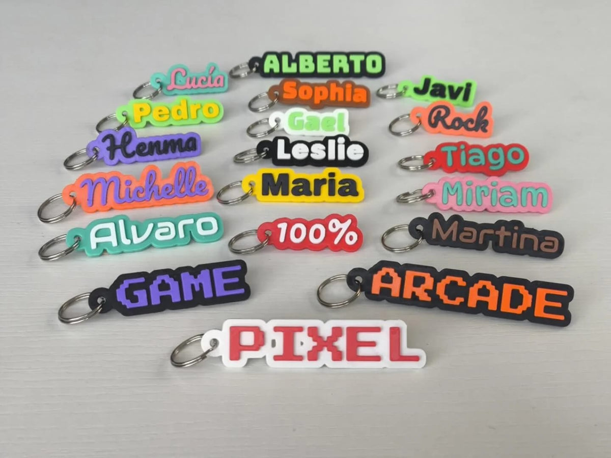 Custom 3D Printed Name Keychain