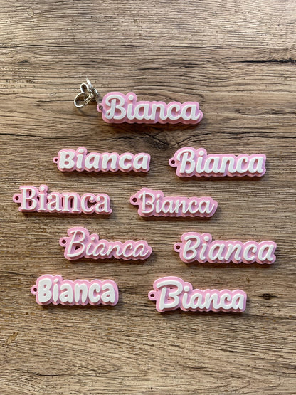 Custom 3D Printed Name Keychain